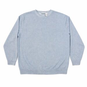 Men's Sky Blue 100% Cotton Crewneck Sweater